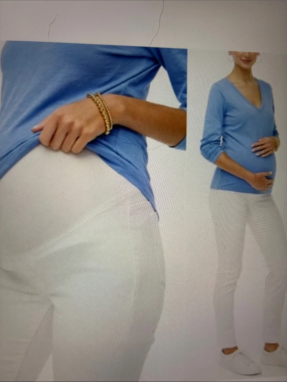 JCrew Maternity White Stretch Jeans